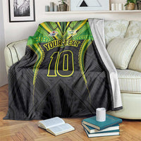 Custom Cook Islands Rugby Blanket Tatau Art Sport Style Black Color LT03 Black - Polynesian Pride
