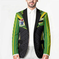 Custom Cook Islands Rugby Blazer Tatau Art Sport Style Black Color LT03 - Polynesian Pride