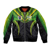 Custom Cook Islands Rugby Bomber Jacket Tatau Art Sport Style Black Color LT03 Unisex Black - Polynesian Pride