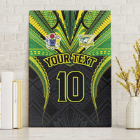 Custom Cook Islands Rugby Canvas Wall Art Tatau Art Sport Style Black Color LT03 Without Frame Black - Polynesian Pride