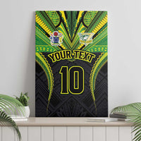 Custom Cook Islands Rugby Canvas Wall Art Tatau Art Sport Style Black Color LT03 - Polynesian Pride
