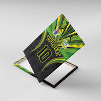 Custom Cook Islands Rugby Canvas Wall Art Tatau Art Sport Style Black Color LT03 With Frame Black - Polynesian Pride