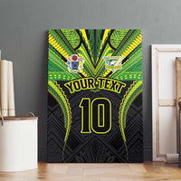 Custom Cook Islands Rugby Canvas Wall Art Tatau Art Sport Style Black Color LT03 - Polynesian Pride