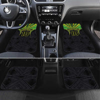 Custom Cook Islands Rugby Car Mats Tatau Art Sport Style Black Color LT03 Set 4pcs Black - Polynesian Pride