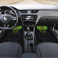 Custom Cook Islands Rugby Car Mats Tatau Art Sport Style Black Color LT03 Set 2pcs - Front Black - Polynesian Pride