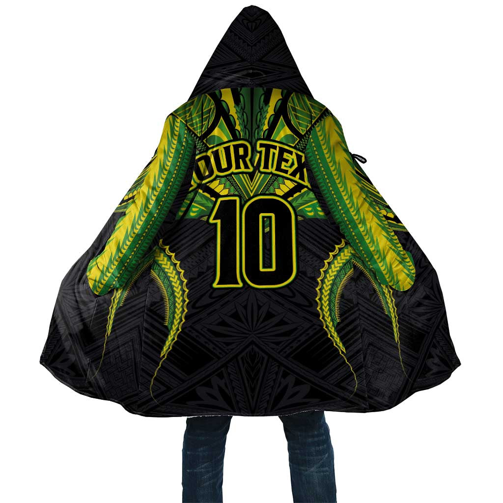 Custom Cook Islands Rugby Cloak Tatau Art Sport Style Black Color LT03 Unisex Black - Polynesian Pride