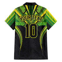 Custom Cook Islands Rugby Family Matching Summer Maxi Dress and Hawaiian Shirt Tatau Art Sport Style Black Color