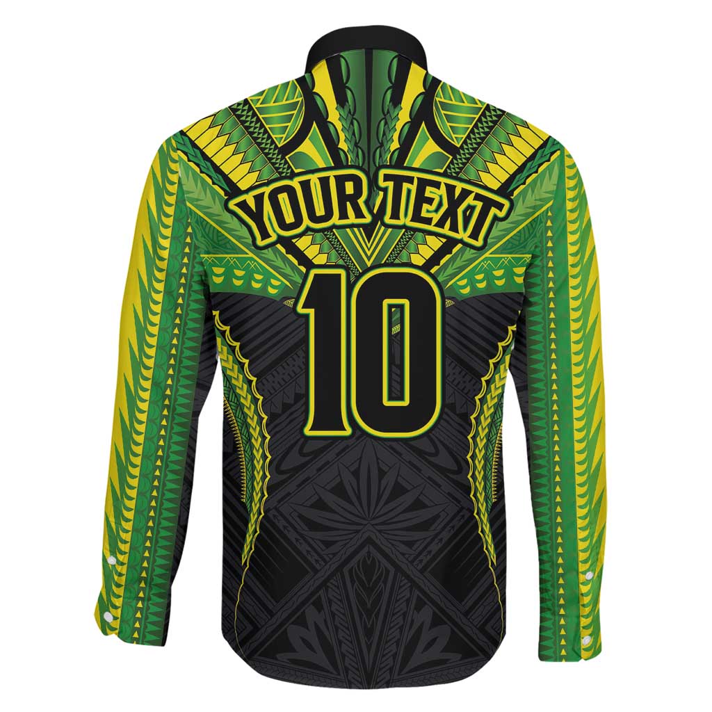 Custom Cook Islands Rugby Family Matching Summer Maxi Dress and Hawaiian Shirt Tatau Art Sport Style Black Color