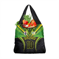 Custom Cook Islands Rugby Grocery Bag Tatau Art Sport Style Black Color LT03 1-pack One Size Black - Polynesian Pride