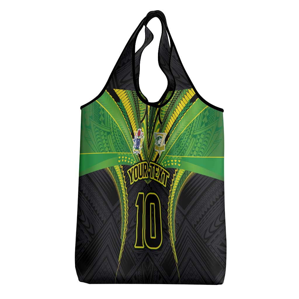 Custom Cook Islands Rugby Grocery Bag Tatau Art Sport Style Black Color LT03 - Polynesian Pride
