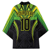 Custom Cook Islands Rugby Kimono Tatau Art Sport Style Black Color LT03 - Polynesian Pride