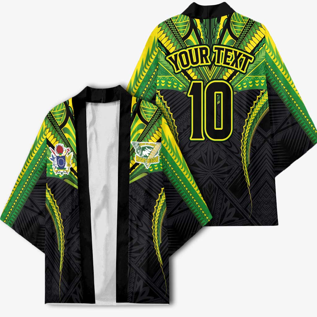 Custom Cook Islands Rugby Kimono Tatau Art Sport Style Black Color LT03 - Polynesian Pride