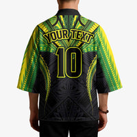 Custom Cook Islands Rugby Kimono Tatau Art Sport Style Black Color LT03 - Polynesian Pride