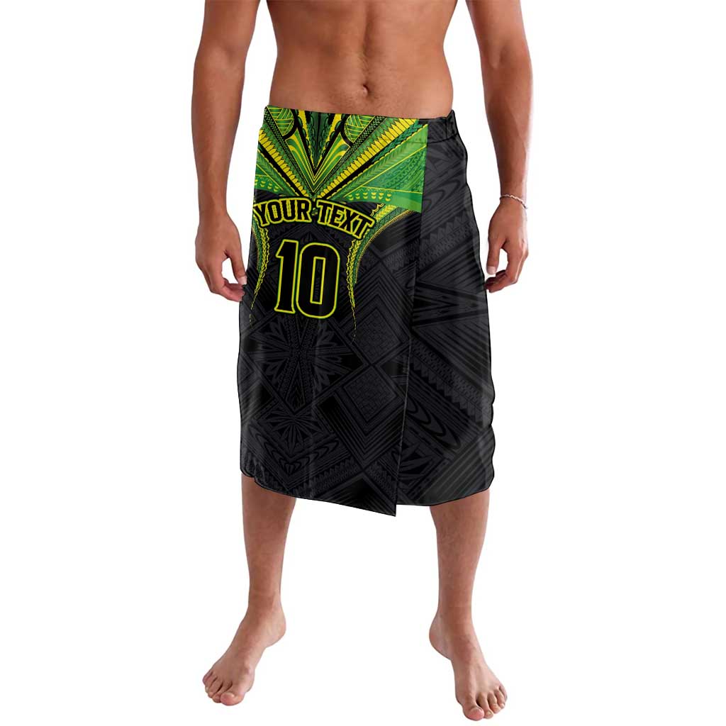Custom Cook Islands Rugby Lavalava Tatau Art Sport Style Black Color LT03 Black - Polynesian Pride