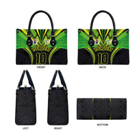 Custom Cook Islands Rugby Leather Bag Tatau Art Sport Style Black Color LT03 - Polynesian Pride