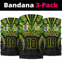 Custom Cook Islands Rugby Neck Gaiter Tatau Art Sport Style Black Color LT03 package One Size: 25*50cm Black - Polynesian Pride