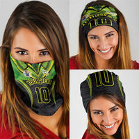 Custom Cook Islands Rugby Neck Gaiter Tatau Art Sport Style Black Color LT03 - Polynesian Pride