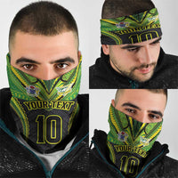 Custom Cook Islands Rugby Neck Gaiter Tatau Art Sport Style Black Color LT03 - Polynesian Pride