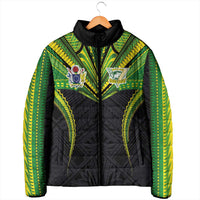 Custom Cook Islands Rugby Padded Jacket Tatau Art Sport Style Black Color LT03 - Polynesian Pride