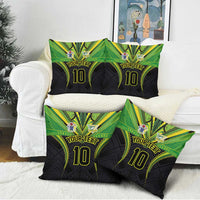 Custom Cook Islands Rugby Pillow Cover Tatau Art Sport Style Black Color LT03 - Polynesian Pride