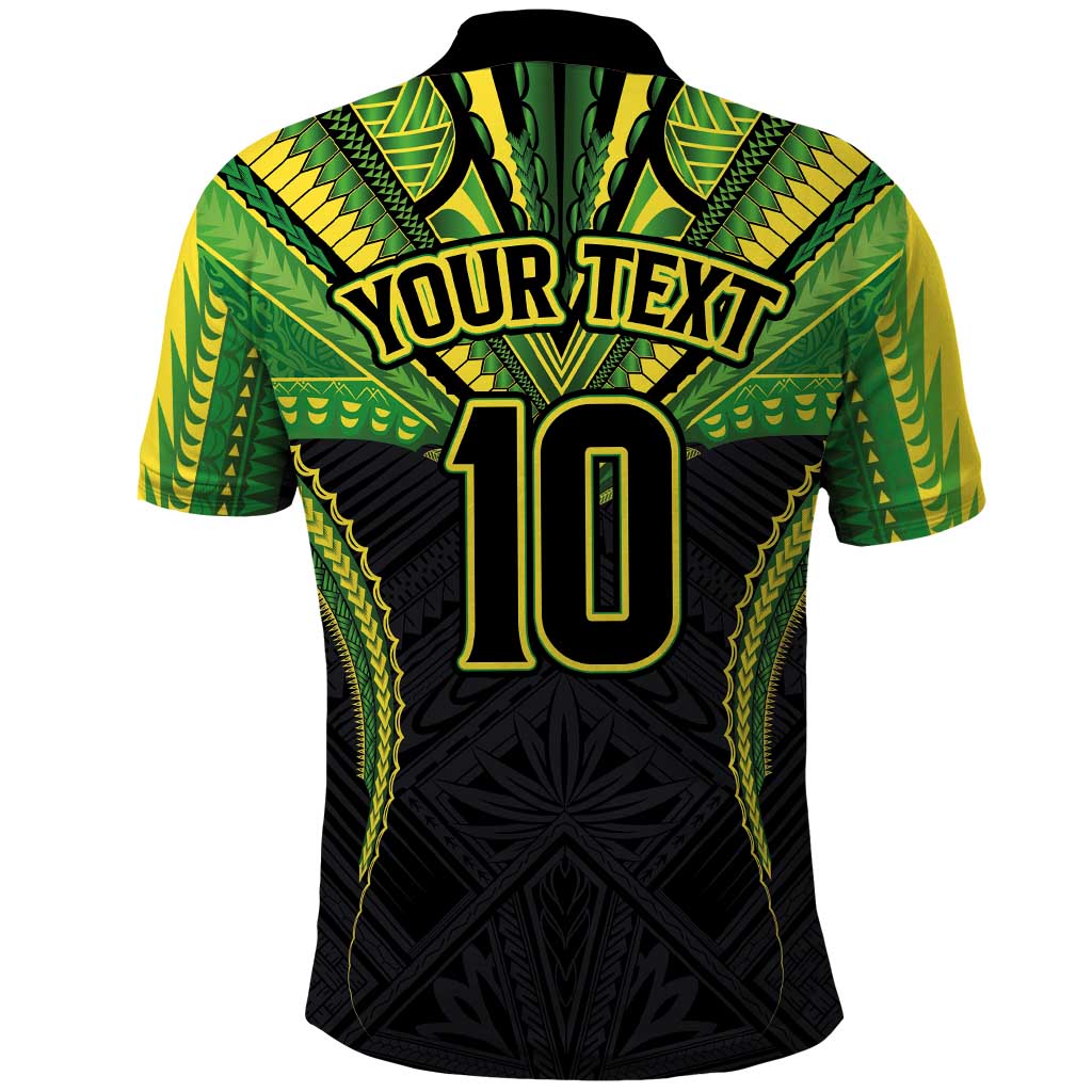 Custom Cook Islands Rugby Polo Shirt Tatau Art Sport Style Black Color LT03 - Polynesian Pride