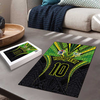 Custom Cook Islands Rugby Puzzle Tatau Art Sport Style Black Color LT03 - Polynesian Pride