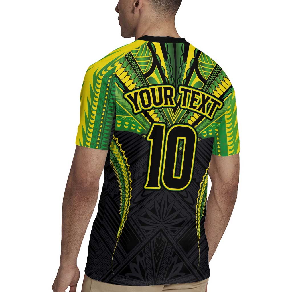 Custom Cook Islands Rugby Rugby Jersey Tatau Art Sport Style Black Color LT03 - Polynesian Pride