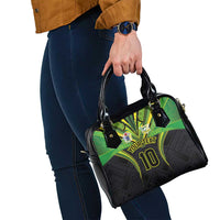 Custom Cook Islands Rugby Shoulder Handbag Tatau Art Sport Style Black Color LT03 - Polynesian Pride
