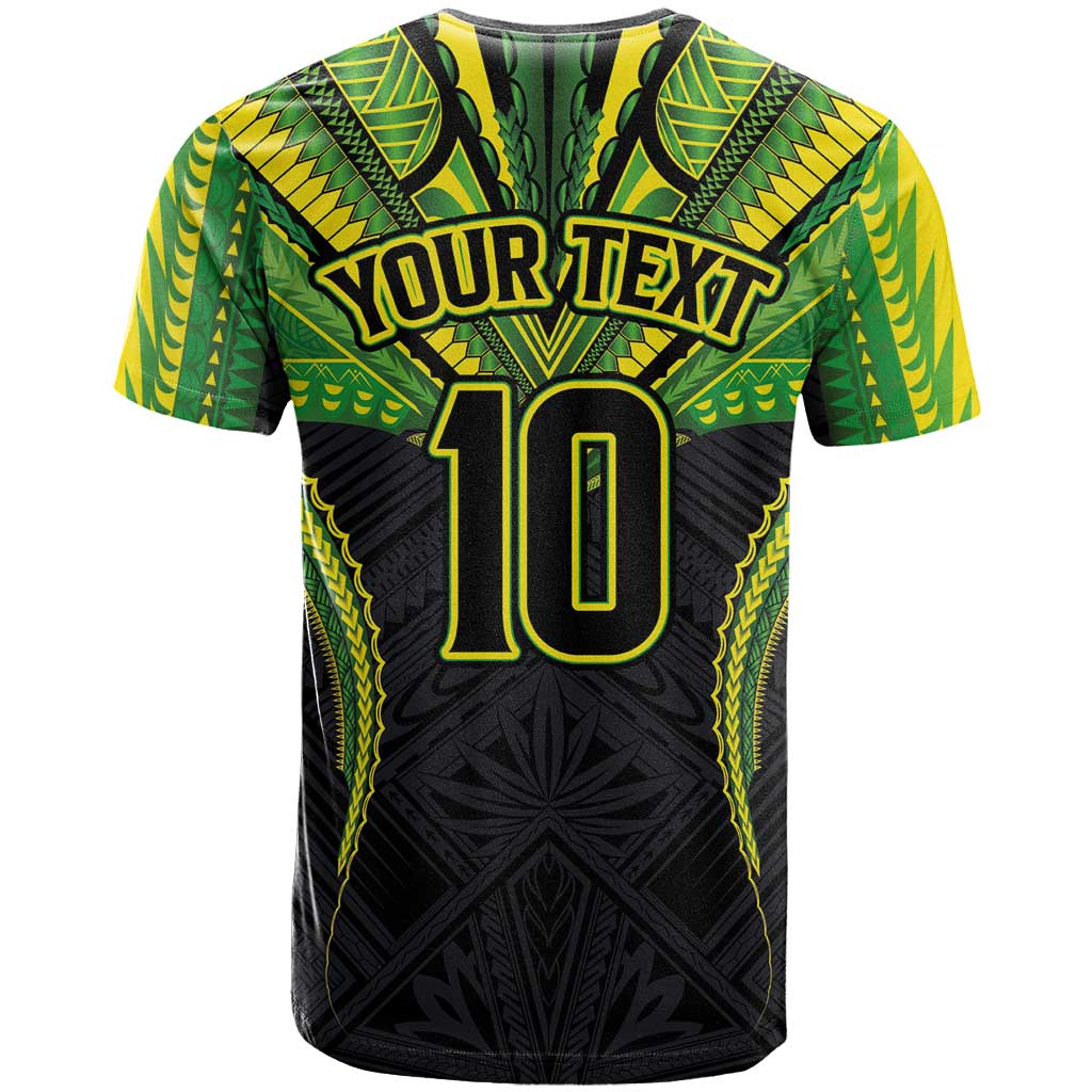 Custom Cook Islands Rugby T Shirt Tatau Art Sport Style Black Color LT03 - Polynesian Pride