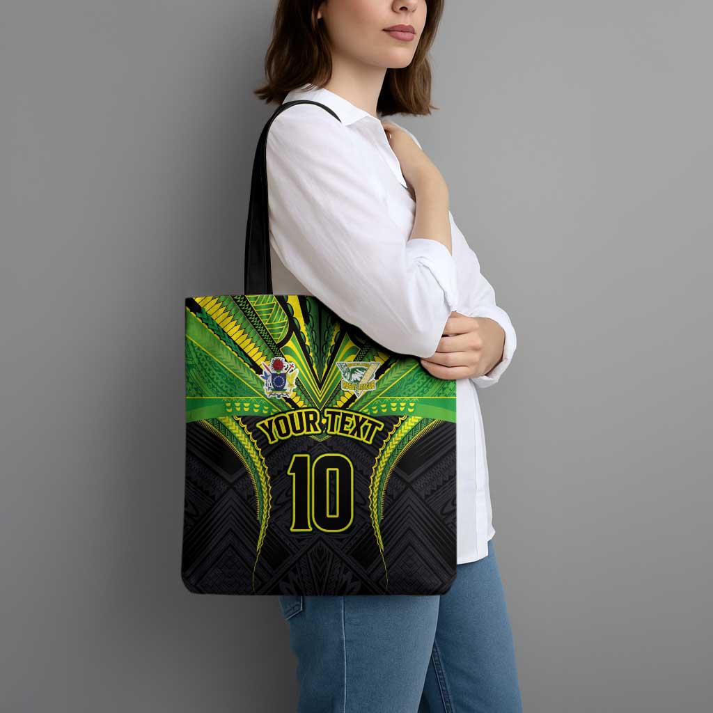 Custom Cook Islands Rugby Tote Bag Tatau Art Sport Style Black Color LT03 - Polynesian Pride