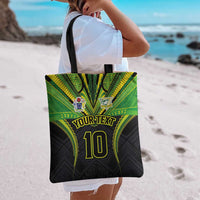 Custom Cook Islands Rugby Tote Bag Tatau Art Sport Style Black Color LT03 - Polynesian Pride