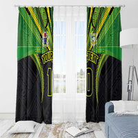 Custom Cook Islands Rugby Window Curtain Tatau Art Sport Style Black Color LT03 - Polynesian Pride