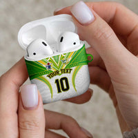 Custom Cook Islands Rugby AirPods Case Tatau Art Sport Style White Color LT03 - Polynesian Pride