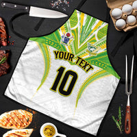 Custom Cook Islands Rugby Apron Tatau Art Sport Style White Color LT03 White - Polynesian Pride