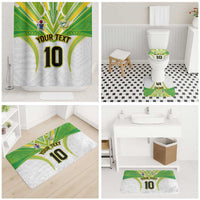 Custom Cook Islands Rugby Bathroom Set Tatau Art Sport Style White Color LT03 - Polynesian Pride