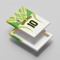 Custom Cook Islands Rugby Canvas Wall Art Tatau Art Sport Style White Color LT03 - Polynesian Pride