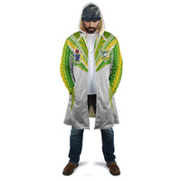 Custom Cook Islands Rugby Cloak Tatau Art Sport Style White Color LT03 - Polynesian Pride