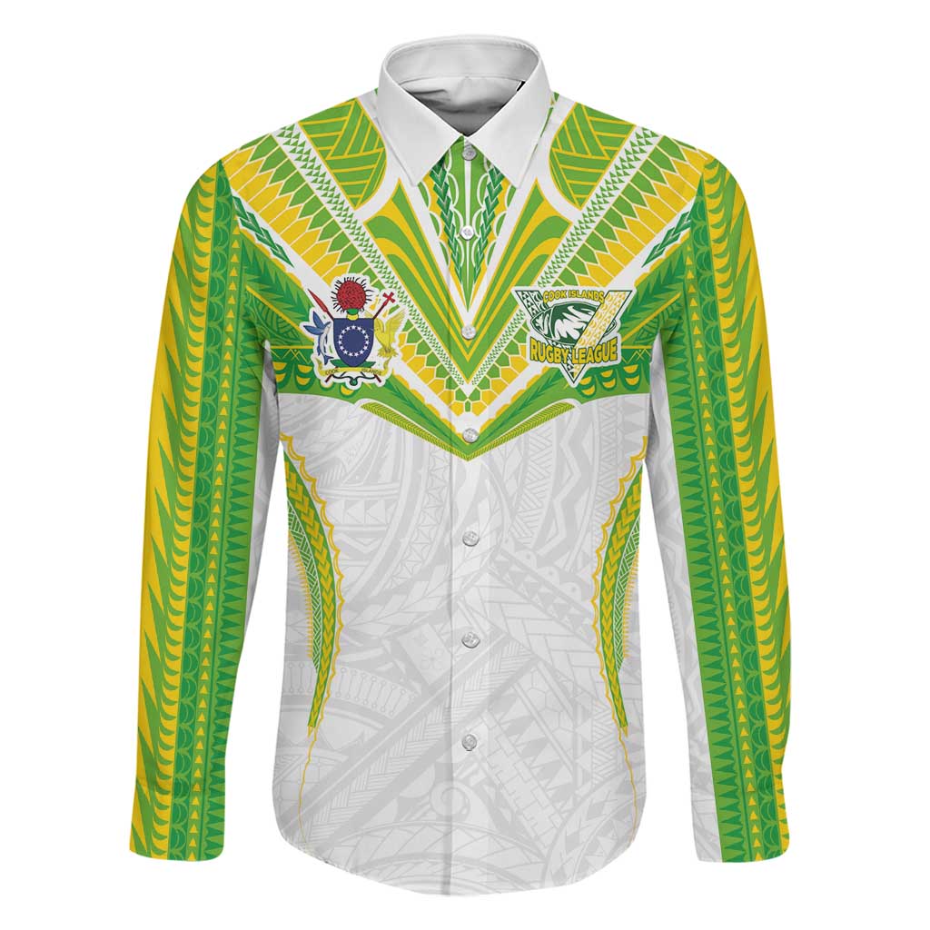 Custom Cook Islands Rugby Family Matching Off Shoulder Maxi Dress and Hawaiian Shirt Tatau Art Sport Style White Color