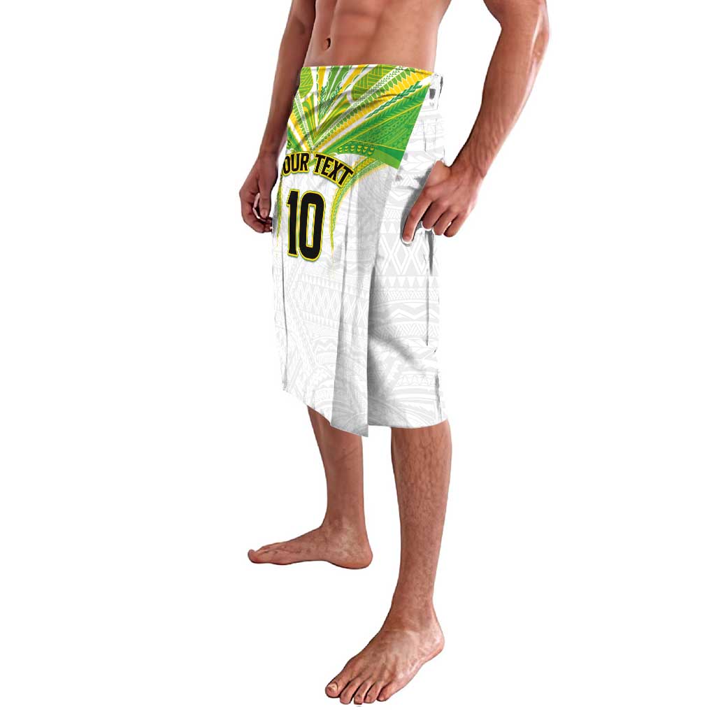 Custom Cook Islands Rugby Lavalava Tatau Art Sport Style White Color LT03 - Polynesian Pride