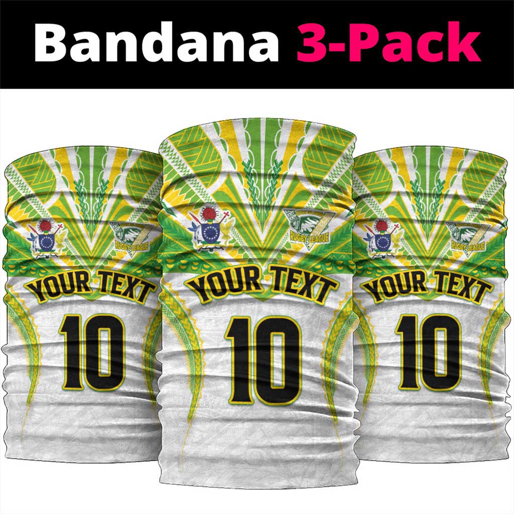 Custom Cook Islands Rugby Neck Gaiter Tatau Art Sport Style White Color LT03 package One Size: 25*50cm White - Polynesian Pride