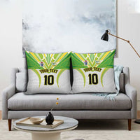 Custom Cook Islands Rugby Pillow Cover Tatau Art Sport Style White Color LT03 - Polynesian Pride