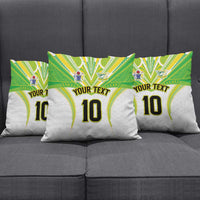 Custom Cook Islands Rugby Pillow Cover Tatau Art Sport Style White Color LT03 - Polynesian Pride