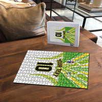 Custom Cook Islands Rugby Puzzle Tatau Art Sport Style White Color LT03 - Polynesian Pride