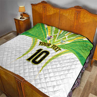 Custom Cook Islands Rugby Quilt Tatau Art Sport Style White Color LT03 - Polynesian Pride