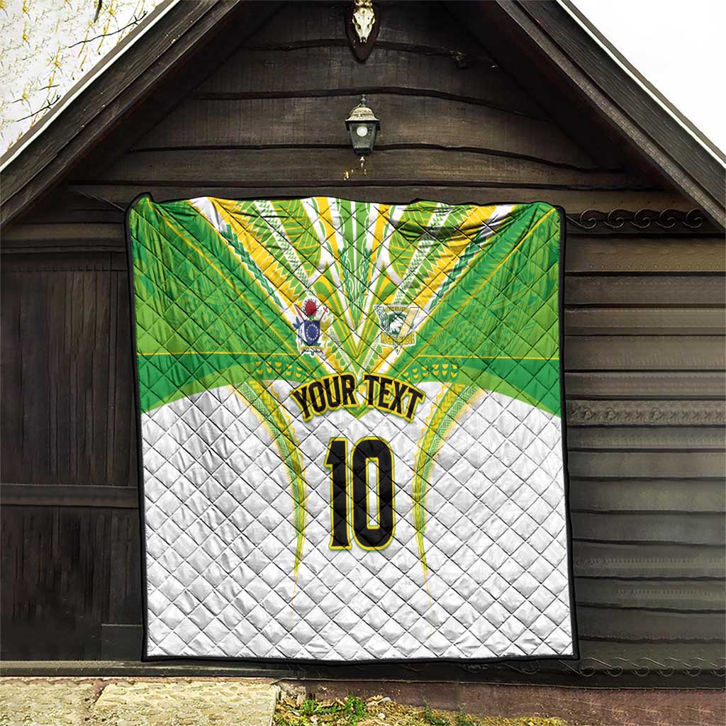 Custom Cook Islands Rugby Quilt Tatau Art Sport Style White Color LT03 - Polynesian Pride