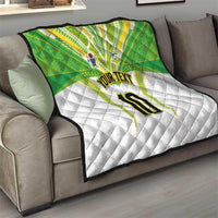 Custom Cook Islands Rugby Quilt Tatau Art Sport Style White Color LT03 - Polynesian Pride