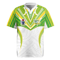 Custom Cook Islands Rugby Rugby Jersey Tatau Art Sport Style White Color LT03 White - Polynesian Pride