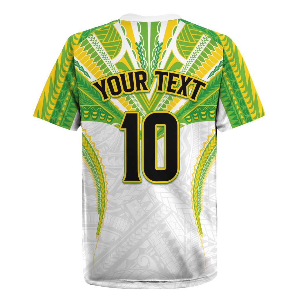 Custom Cook Islands Rugby Rugby Jersey Tatau Art Sport Style White Color LT03 - Polynesian Pride