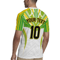 Custom Cook Islands Rugby Rugby Jersey Tatau Art Sport Style White Color LT03 - Polynesian Pride