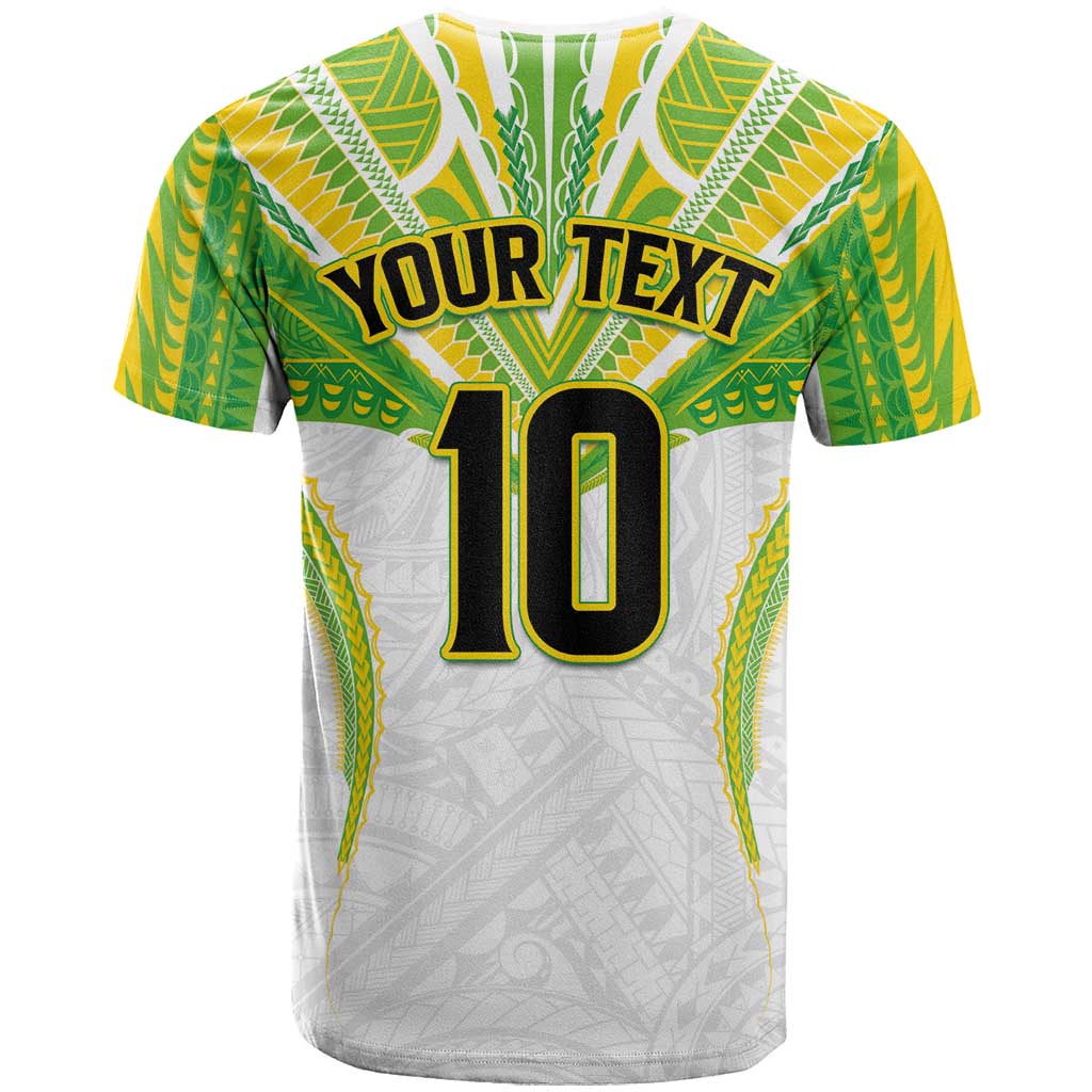 Custom Cook Islands Rugby T Shirt Tatau Art Sport Style White Color LT03 - Polynesian Pride